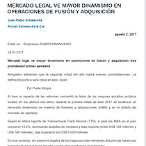 Mercado legal ve mayor dinamismo en operaciones de fusin y adquisicin